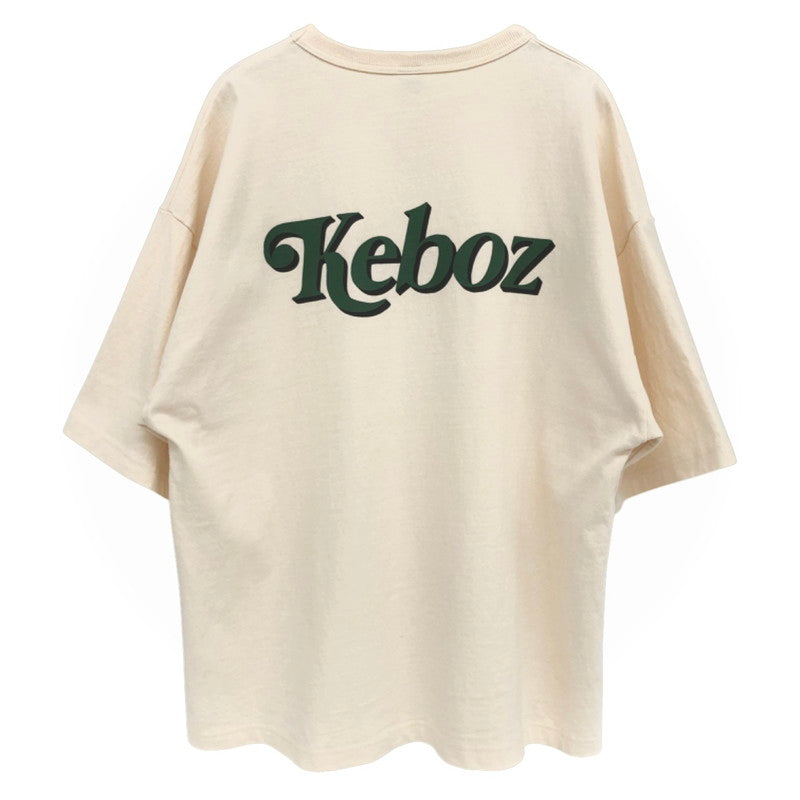【中古品】【メンズ】 KEBOZ ケボズ OVERSIZE S/S TEE オーバーサイズ Tシャツ バックロゴ 半袖 トップス ストリート系 142-250512-rs-03-fur サイズ：XL カラー：クリーム系/グリーン 万代Net店