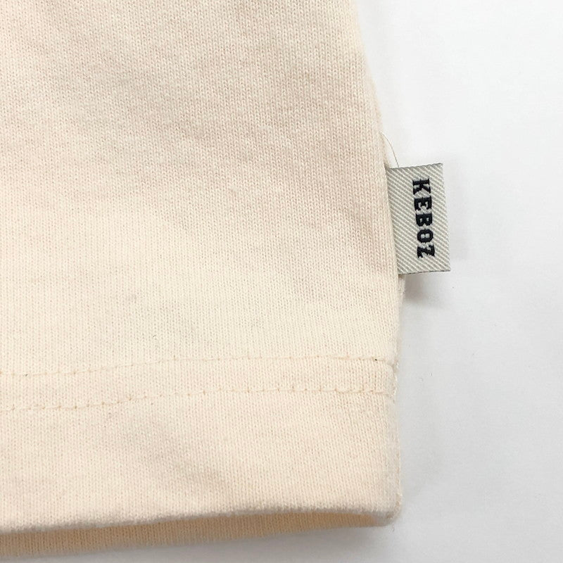 【中古品】【メンズ】 KEBOZ ケボズ OVERSIZE S/S TEE オーバーサイズ Tシャツ バックロゴ 半袖 トップス ストリート系 142-250512-rs-03-fur サイズ：XL カラー：クリーム系/グリーン 万代Net店