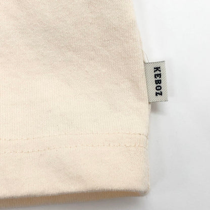 【中古品】【メンズ】 KEBOZ ケボズ OVERSIZE S/S TEE オーバーサイズ Tシャツ バックロゴ 半袖 トップス ストリート系 142-250512-rs-03-fur サイズ：XL カラー：クリーム系/グリーン 万代Net店