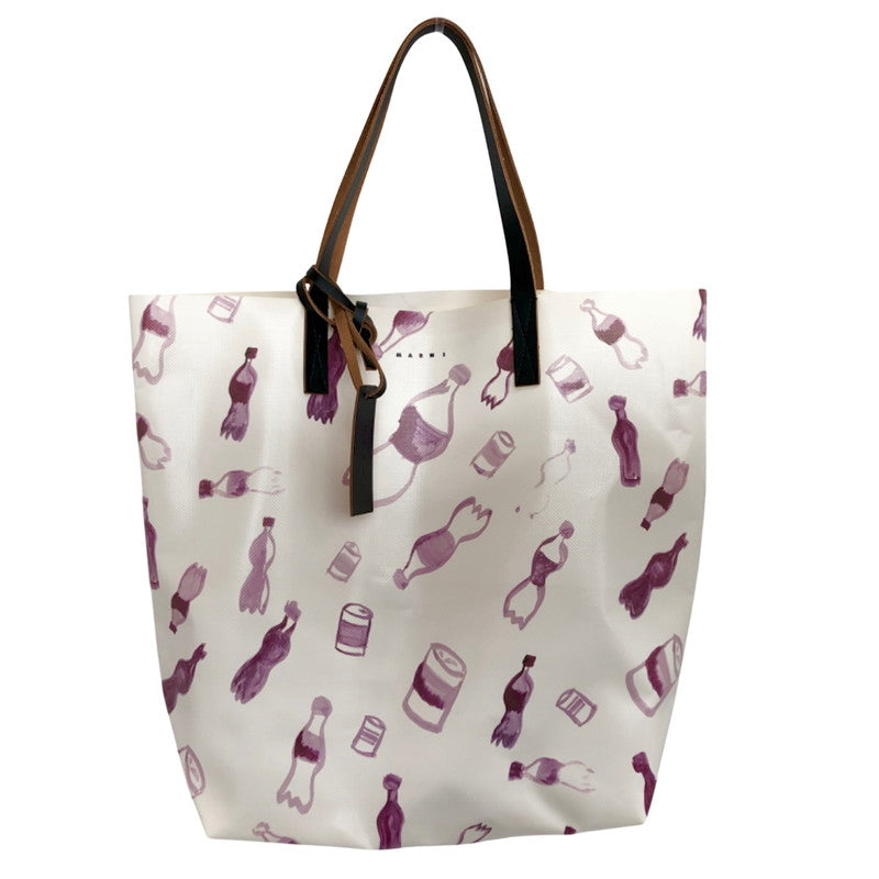 【中古品】【レディース】 TOTE BAG SHMQ0000A5 PVC製 トートバッグ 鞄 188-260202-rs-03-fur カラー：オフホワイト/パープル系 万代Net店