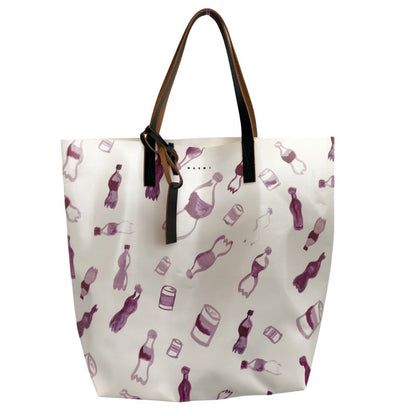 【中古品】【レディース】 TOTE BAG SHMQ0000A5 PVC製 トートバッグ 鞄 188-260202-rs-03-fur カラー：オフホワイト/パープル系 万代Net店