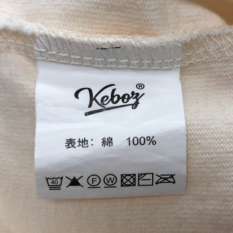【中古品】【メンズ】 KEBOZ ケボズ OVERSIZE S/S TEE オーバーサイズ Tシャツ バックロゴ 半袖 トップス ストリート系 142-250512-rs-03-fur サイズ：XL カラー：クリーム系/グリーン 万代Net店