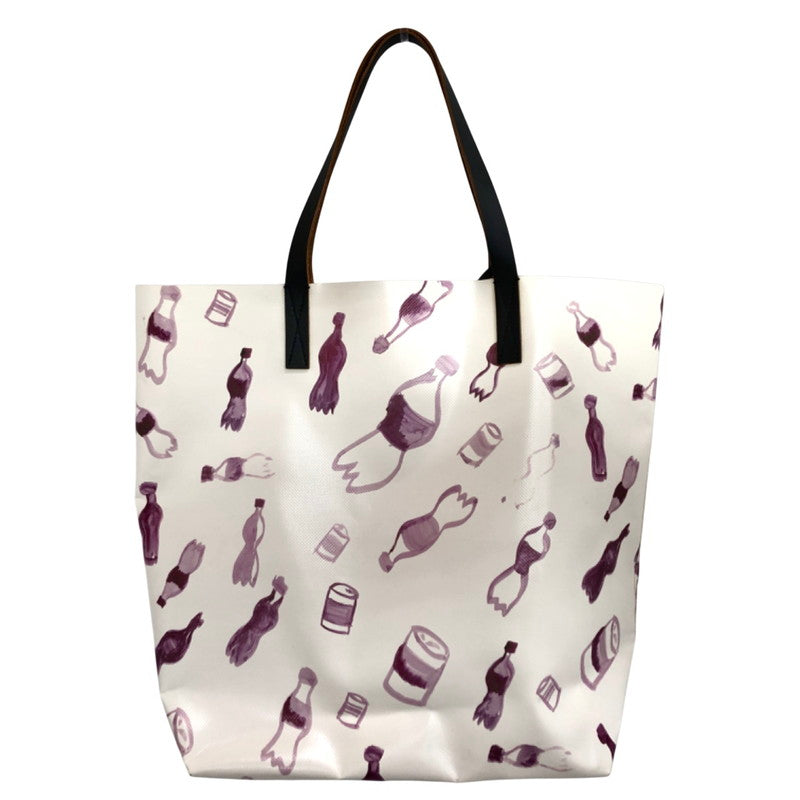 【中古品】【レディース】 TOTE BAG SHMQ0000A5 PVC製 トートバッグ 鞄 188-260202-rs-03-fur カラー：オフホワイト/パープル系 万代Net店