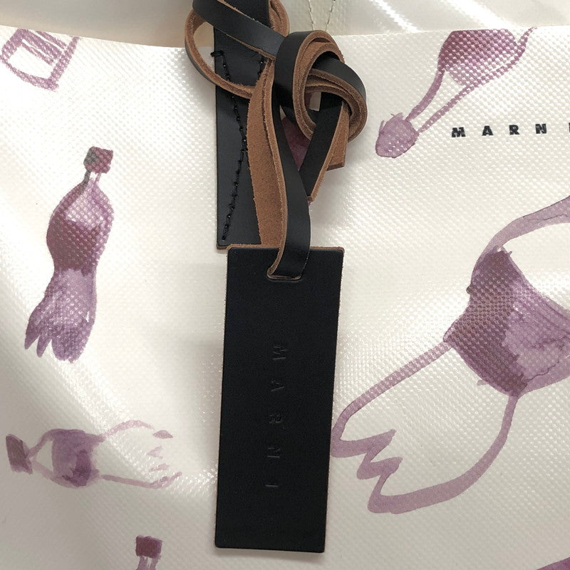【中古品】【レディース】 TOTE BAG SHMQ0000A5 PVC製 トートバッグ 鞄 188-260202-rs-03-fur カラー：オフホワイト/パープル系 万代Net店