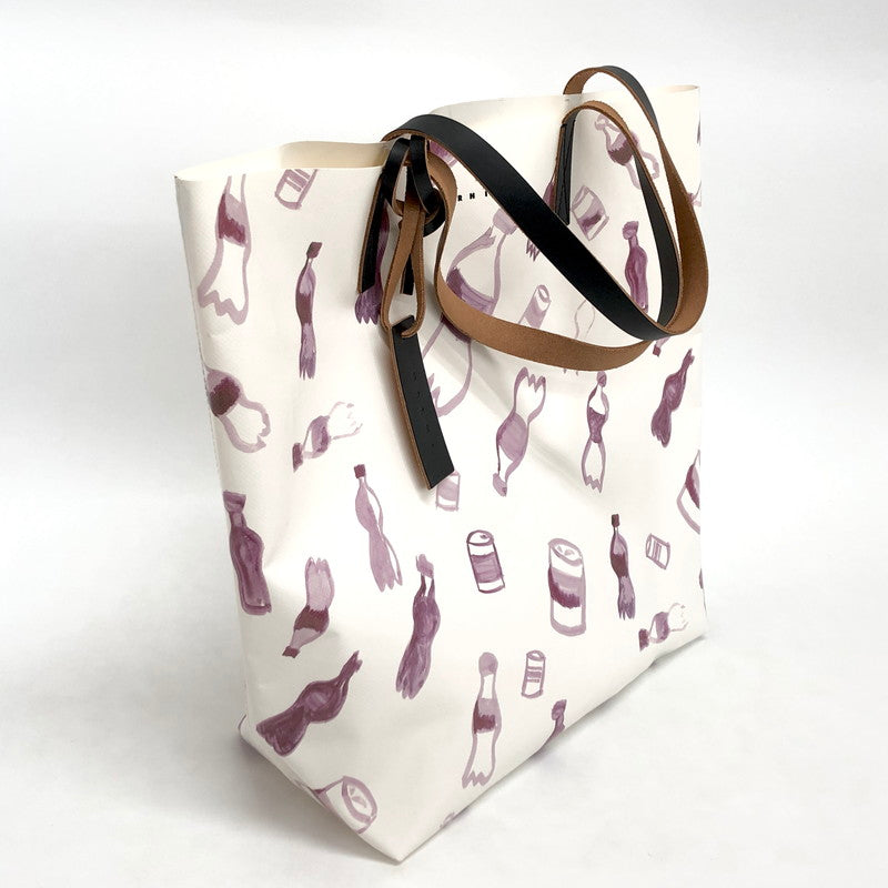 【中古品】【レディース】 TOTE BAG SHMQ0000A5 PVC製 トートバッグ 鞄 188-260202-rs-03-fur カラー：オフホワイト/パープル系 万代Net店
