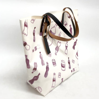 【中古品】【レディース】 TOTE BAG SHMQ0000A5 PVC製 トートバッグ 鞄 188-260202-rs-03-fur カラー：オフホワイト/パープル系 万代Net店