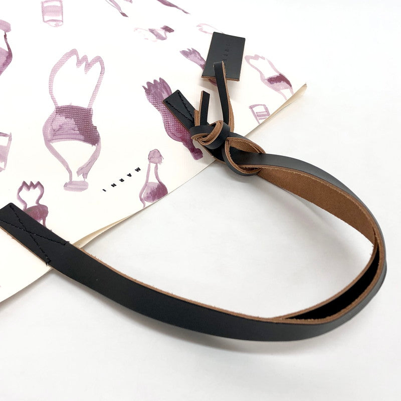 【中古品】【レディース】 TOTE BAG SHMQ0000A5 PVC製 トートバッグ 鞄 188-260202-rs-03-fur カラー：オフホワイト/パープル系 万代Net店