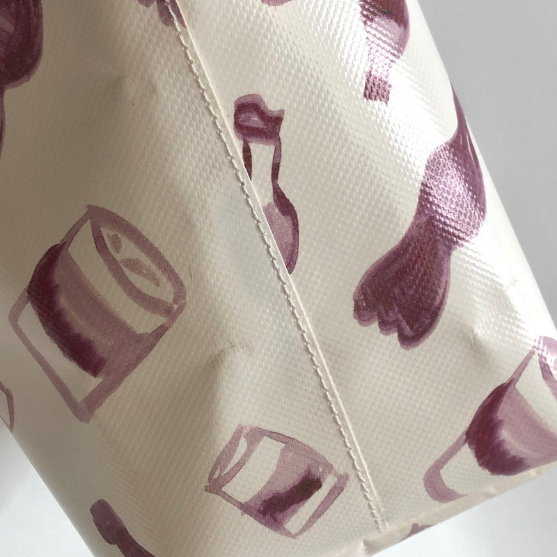 【中古品】【レディース】 TOTE BAG SHMQ0000A5 PVC製 トートバッグ 鞄 188-260202-rs-03-fur カラー：オフホワイト/パープル系 万代Net店