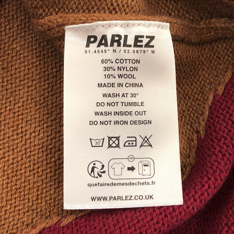 【中古美品】【メンズ】 PARLEZ パーレイ Parlez Yard Knit Crew PARHW23047 ニット セーター 長袖 トップス 148-261009-rs-02-fur サイズ：M カラー：グリーン/ブラウン/アイボリー/レッド 万代Net店