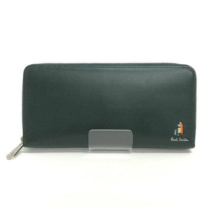 【中古品】【メンズ/レディース】 PAUL SMITH ポール・スミス MARKETRY STRIPE RABBIT ZIP-AROUND LONG WALLET 873-920 P657 マーケトリーストライプラビット 長財布 200-260716-rs-03-fur カラー：グリーン 万代Net店