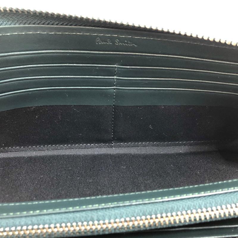【中古品】【メンズ/レディース】 PAUL SMITH ポール・スミス MARKETRY STRIPE RABBIT ZIP-AROUND LONG WALLET 873-920 P657 マーケトリーストライプラビット 長財布 200-260716-rs-03-fur カラー：グリーン 万代Net店