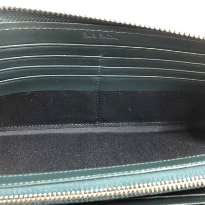 【中古品】【メンズ/レディース】 PAUL SMITH ポール・スミス MARKETRY STRIPE RABBIT ZIP-AROUND LONG WALLET 873-920 P657 マーケトリーストライプラビット 長財布 200-260716-rs-03-fur カラー：グリーン 万代Net店
