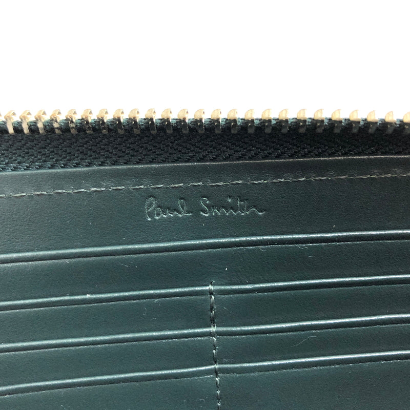 【中古品】【メンズ/レディース】 PAUL SMITH ポール・スミス MARKETRY STRIPE RABBIT ZIP-AROUND LONG WALLET 873-920 P657 マーケトリーストライプラビット 長財布 200-260716-rs-03-fur カラー：グリーン 万代Net店