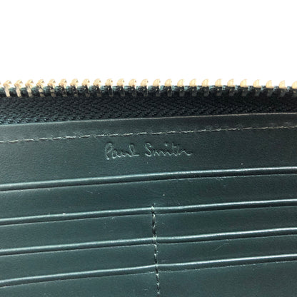 【中古品】【メンズ/レディース】 PAUL SMITH ポール・スミス MARKETRY STRIPE RABBIT ZIP-AROUND LONG WALLET 873-920 P657 マーケトリーストライプラビット 長財布 200-260716-rs-03-fur カラー：グリーン 万代Net店