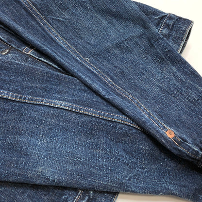 【現状渡し品】【メンズ】 EVISU エヴィス 新恵美寿神頭 LOT1008 デニムジャケット Gジャン アウター 古着 145-261009-rs-03-fur サイズ：38 カラー：インディゴ 万代Net店