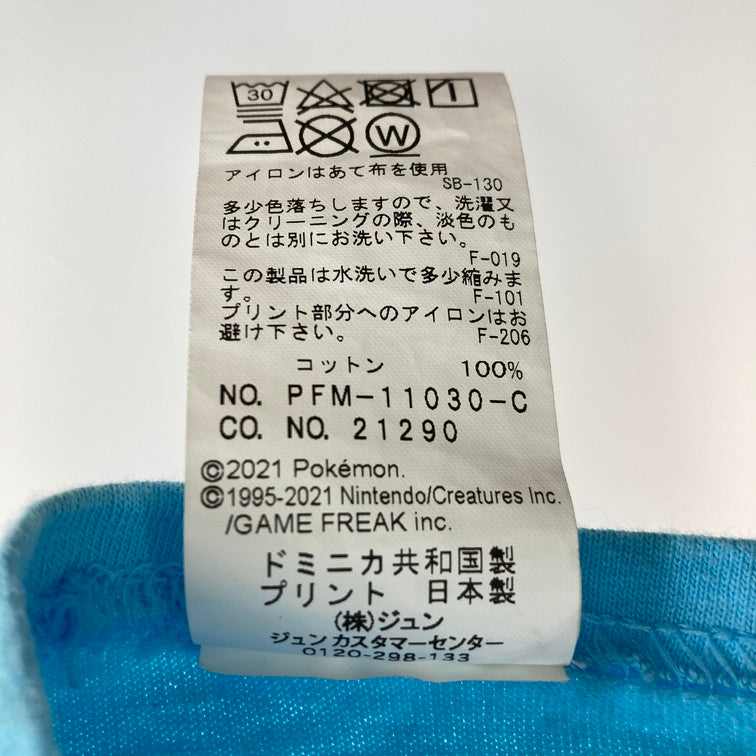 【中古品】【メンズ】 THUNDERBOLT PROJECT BY FRGMT&POKEMON 21SS ポッチャマ TEE Tシャツ 142-260117-WA-03-iwa サイズ：M カラー：ライトブルー 万代Net店