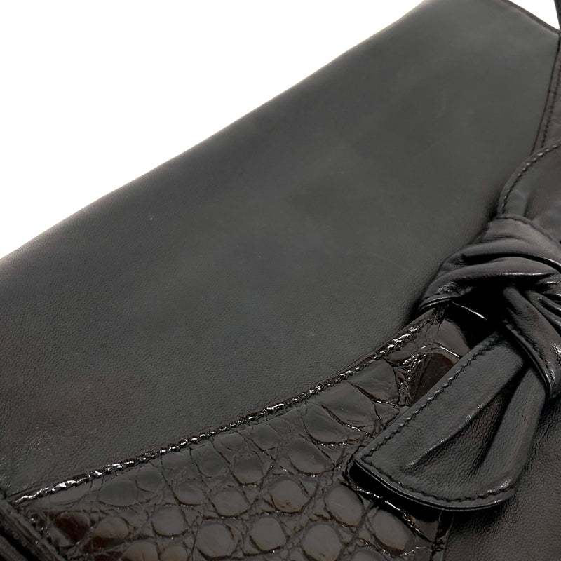 【中古品】【レディース】 OLD GUCCI オールドグッチ SHOULDER BAG ショルダーバッグ ポシェット 鞄 ヴィンテージ 180-260716-rs-04-fur カラー：ブラック 万代Net店