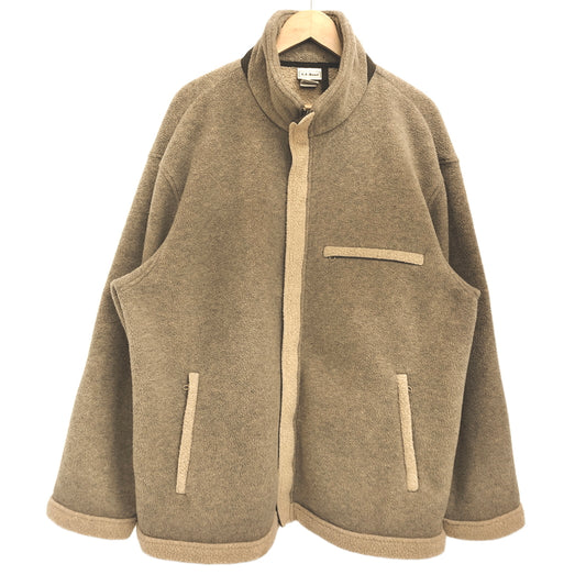 【現状渡し品】【メンズ】 L.L.BEAN エルエルビーン 90S ZIP UP BOA FLEECE JACKET フリースジャケット アウター 古着 ヴィンテージ 146-261014-rs-02-fur サイズ：L カラー：ベージュ系 万代Net店