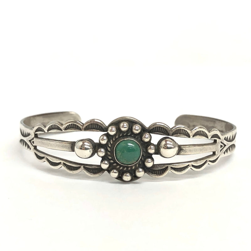 【中古品】【メンズ/レディース】 FRED HARVEY STYLE BANGLE バングル ブレスレット ヴィンテージ アクセサリー 191-260716-rs-05-fur カラー：シルバー/グリーン 万代Net店