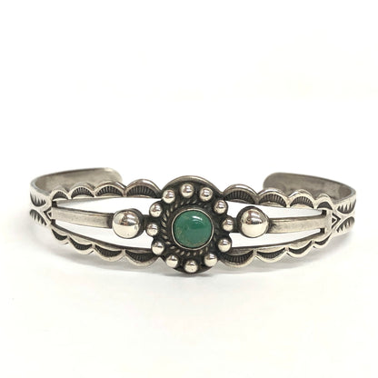 【中古品】【メンズ/レディース】 FRED HARVEY STYLE BANGLE バングル ブレスレット ヴィンテージ アクセサリー 191-260716-rs-05-fur カラー：シルバー/グリーン 万代Net店