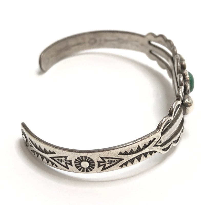 【中古品】【メンズ/レディース】 FRED HARVEY STYLE BANGLE バングル ブレスレット ヴィンテージ アクセサリー 191-260716-rs-05-fur カラー：シルバー/グリーン 万代Net店