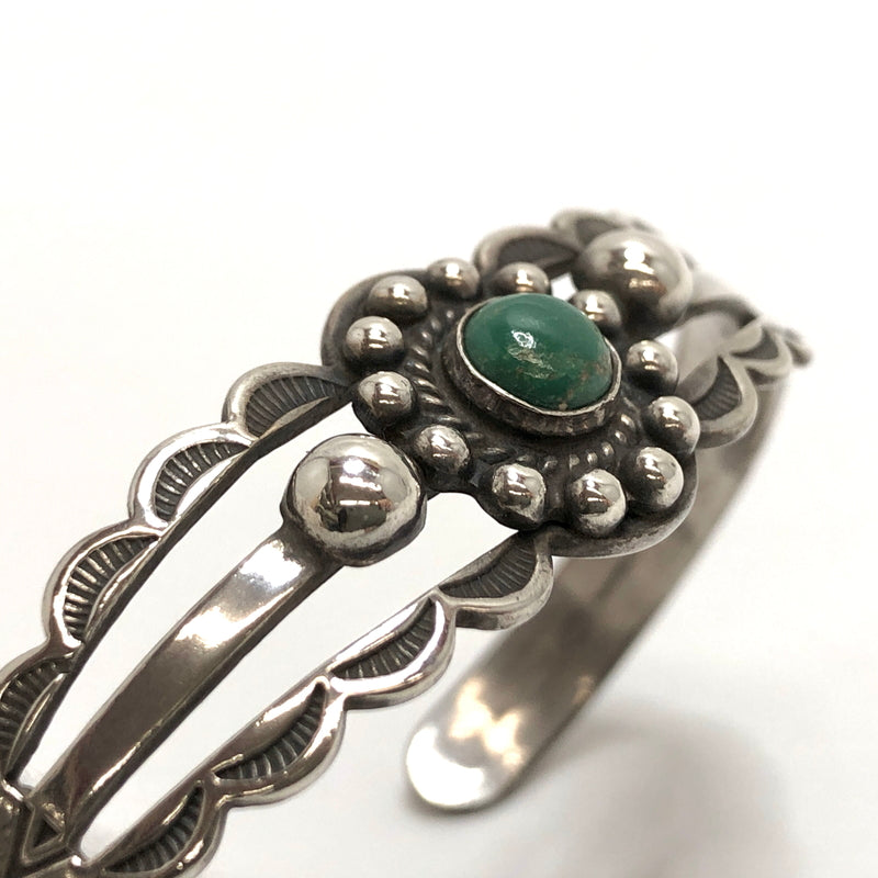 【中古品】【メンズ/レディース】 FRED HARVEY STYLE BANGLE バングル ブレスレット ヴィンテージ アクセサリー 191-260716-rs-05-fur カラー：シルバー/グリーン 万代Net店