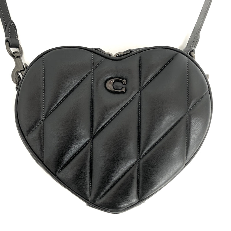 【中古品】【レディース】 COACH コーチ HEART QUILTING CROSSBODY H2281-CE725 ハート キルティング クロスボディ ショルダーバッグ ポシェット 鞄 180-260716-rs-06-fur カラー：ブラック 万代Net店