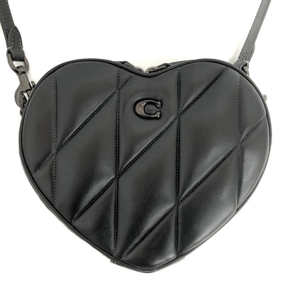 【中古品】【レディース】 COACH コーチ HEART QUILTING CROSSBODY H2281-CE725 ハート キルティング クロスボディ ショルダーバッグ ポシェット 鞄 180-260716-rs-06-fur カラー：ブラック 万代Net店
