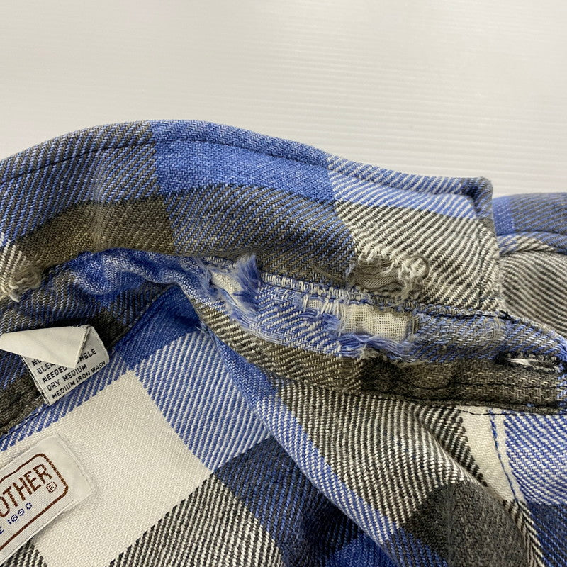 【中古品】【メンズ】 FIVE BROTHER ファイブブラザー 70~80's FLANNEL CHECK L/S SHIRT VINTAGE 70～80年代 フランネル チェック ロングスリーブ シャツ 長袖 トップス ヴィンテージ 145-251124-yo-05-tei サイズ：L カラー：ブルー 万代Net店