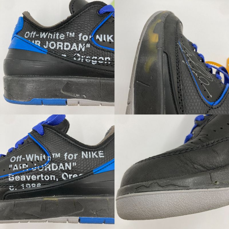 【中古品】【メンズ】 NIKE ナイキ NIKE × OFF WHITE ナイキ オフホワイト DJ4375-004 AIR JORDAN 2 RETRO LOW SP エアジョーダン レトロ ロー 靴 シューズ スニーカー 160-241210-OR-03-iwa サイズ：25.5cm カラー：青/黒系 万代Net店
