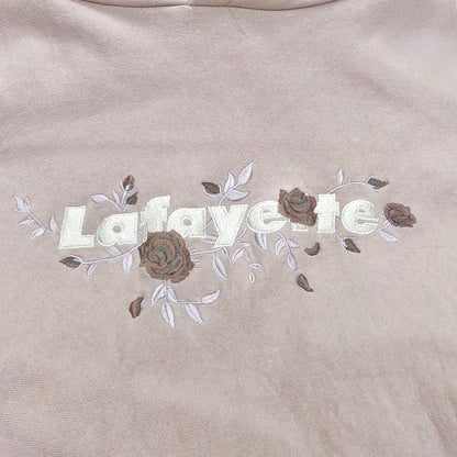 【現状渡し品】【メンズ】 Lafayette ラフェイエット ROSE LOGO US COTTON HOODED SWEATSHIRT LE220501 ローズロゴ フーディー パーカー くすみカラー トップス ストリート系 142-241227-rs-04-fur サイズ：L カラー：ピンク系 万代Net店