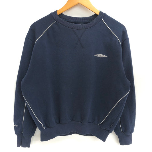 【現状渡し品】【メンズ/レディース】 UMBRO アンブロ 90-00S LOGO SWEATSHIRT スウェット トレーナー 長袖 トップス 古着 ヴィンテージ 146-260428-rs-02-fur サイズ：ASIA M カラー：ネイビー 万代Net店