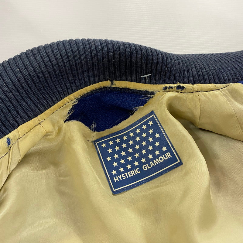 【現状渡し品】【レディース】 HYSTERIC GLAMOUR ヒステリックグラマー PANDA STADIUM JUMPER 2AB-3270 パンダ スタジアム ジャケット スタジャン ライトアウター 168-251124-yo-09-tei サイズ：FREE カラー：ブルー 万代Net店
