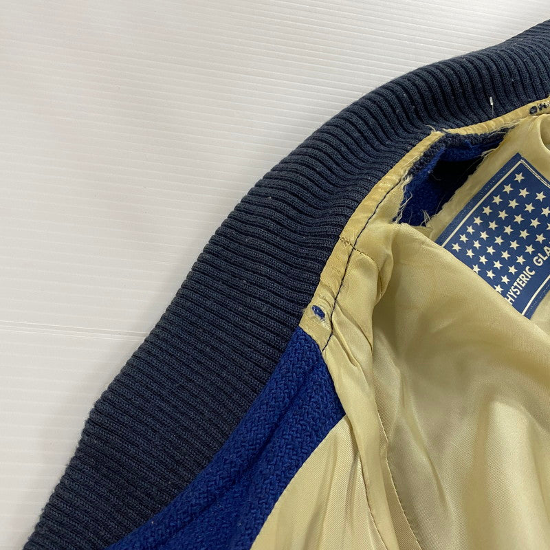 【現状渡し品】【レディース】 HYSTERIC GLAMOUR ヒステリックグラマー PANDA STADIUM JUMPER 2AB-3270 パンダ スタジアム ジャケット スタジャン ライトアウター 168-251124-yo-09-tei サイズ：FREE カラー：ブルー 万代Net店