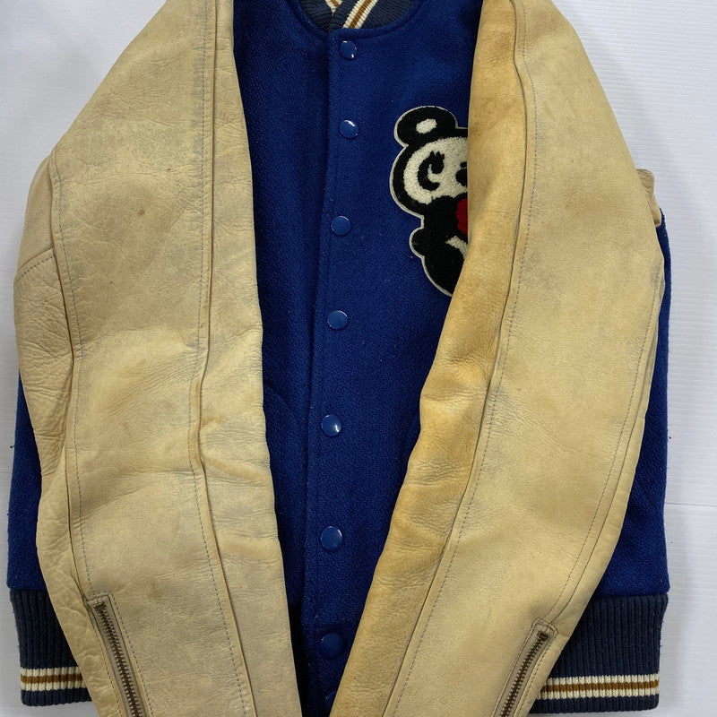 【現状渡し品】【レディース】 HYSTERIC GLAMOUR ヒステリックグラマー PANDA STADIUM JUMPER 2AB-3270 パンダ スタジアム ジャケット スタジャン ライトアウター 168-251124-yo-09-tei サイズ：FREE カラー：ブルー 万代Net店