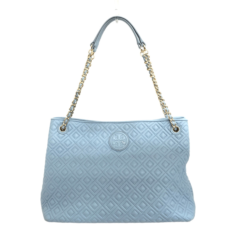 【中古品】【レディース】 TORY BURCH トリーバーチ QUILTED CHAIN TOTE BAG キルティング トートバッグ ショルダーバッグ 鞄 180-260716-rs-09-fur カラー：ライトブルー 万代Net店