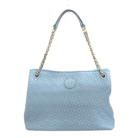 【中古品】【レディース】 TORY BURCH トリーバーチ QUILTED CHAIN TOTE BAG キルティング トートバッグ ショルダーバッグ 鞄 180-260716-rs-09-fur カラー：ライトブルー 万代Net店