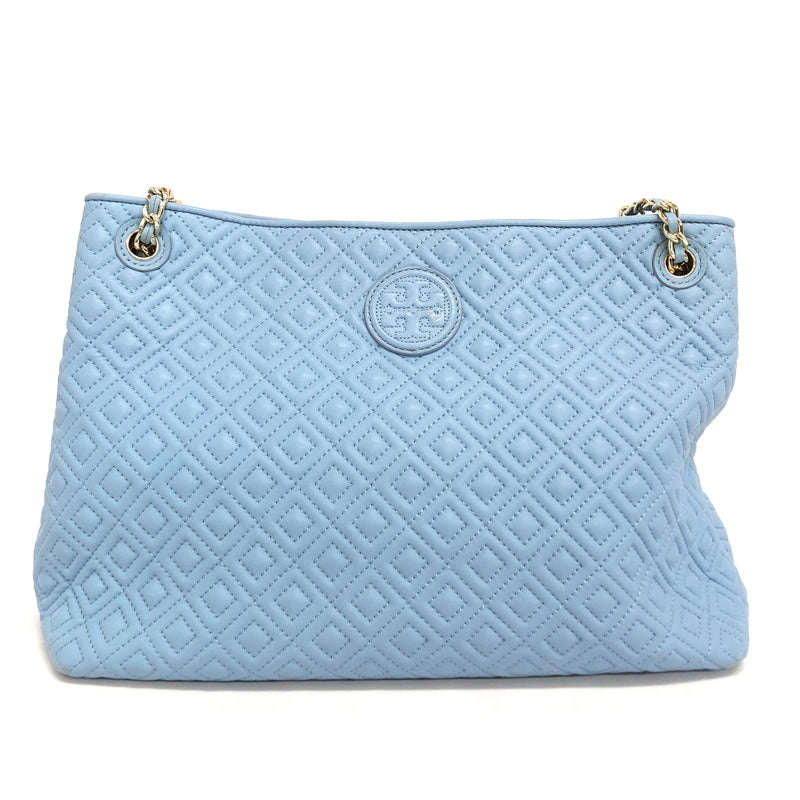 【中古品】【レディース】 TORY BURCH トリーバーチ QUILTED CHAIN TOTE BAG キルティング トートバッグ ショルダーバッグ 鞄 180-260716-rs-09-fur カラー：ライトブルー 万代Net店