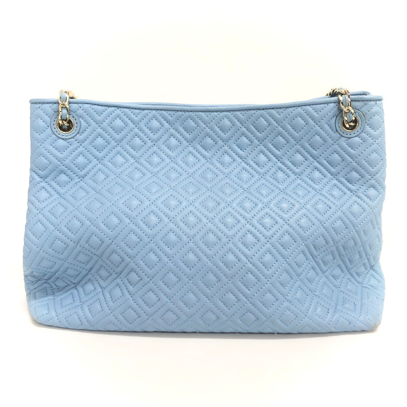 【中古品】【レディース】 TORY BURCH トリーバーチ QUILTED CHAIN TOTE BAG キルティング トートバッグ ショルダーバッグ 鞄 180-260716-rs-09-fur カラー：ライトブルー 万代Net店