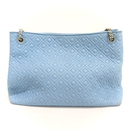 【中古品】【レディース】 TORY BURCH トリーバーチ QUILTED CHAIN TOTE BAG キルティング トートバッグ ショルダーバッグ 鞄 180-260716-rs-09-fur カラー：ライトブルー 万代Net店