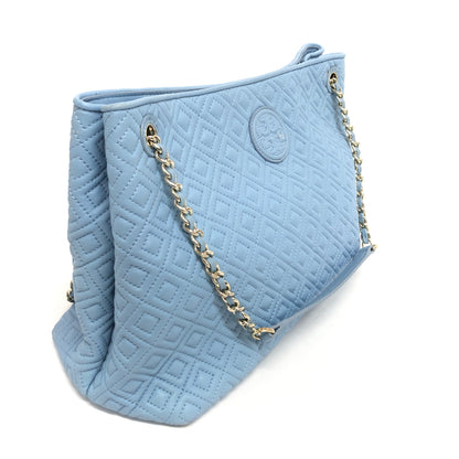 【中古品】【レディース】 TORY BURCH トリーバーチ QUILTED CHAIN TOTE BAG キルティング トートバッグ ショルダーバッグ 鞄 180-260716-rs-09-fur カラー：ライトブルー 万代Net店
