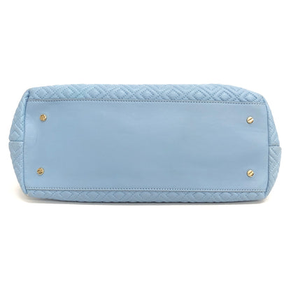 【中古品】【レディース】 TORY BURCH トリーバーチ QUILTED CHAIN TOTE BAG キルティング トートバッグ ショルダーバッグ 鞄 180-260716-rs-09-fur カラー：ライトブルー 万代Net店