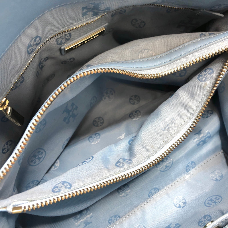 【中古品】【レディース】 TORY BURCH トリーバーチ QUILTED CHAIN TOTE BAG キルティング トートバッグ ショルダーバッグ 鞄 180-260716-rs-09-fur カラー：ライトブルー 万代Net店