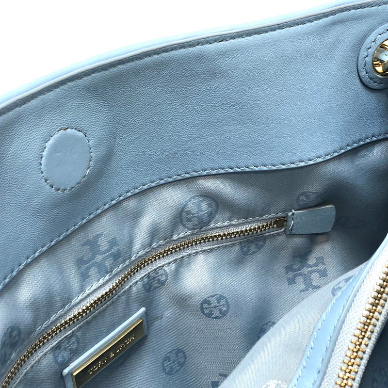 【中古品】【レディース】 TORY BURCH トリーバーチ QUILTED CHAIN TOTE BAG キルティング トートバッグ ショルダーバッグ 鞄 180-260716-rs-09-fur カラー：ライトブルー 万代Net店