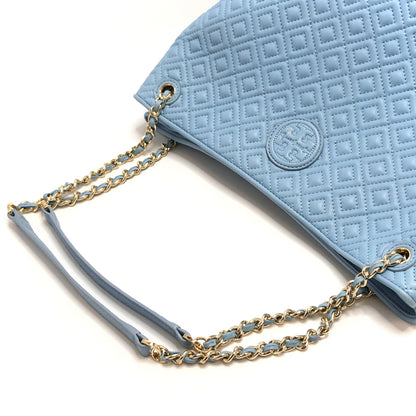 【中古品】【レディース】 TORY BURCH トリーバーチ QUILTED CHAIN TOTE BAG キルティング トートバッグ ショルダーバッグ 鞄 180-260716-rs-09-fur カラー：ライトブルー 万代Net店