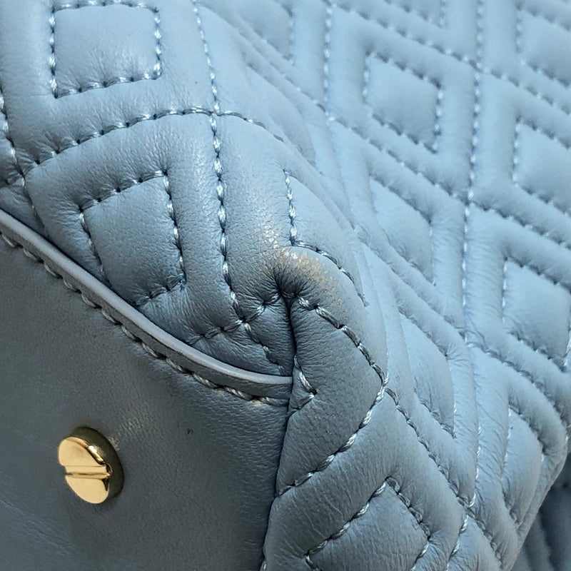 【中古品】【レディース】 TORY BURCH トリーバーチ QUILTED CHAIN TOTE BAG キルティング トートバッグ ショルダーバッグ 鞄 180-260716-rs-09-fur カラー：ライトブルー 万代Net店