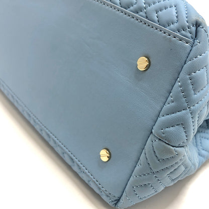 【中古品】【レディース】 TORY BURCH トリーバーチ QUILTED CHAIN TOTE BAG キルティング トートバッグ ショルダーバッグ 鞄 180-260716-rs-09-fur カラー：ライトブルー 万代Net店