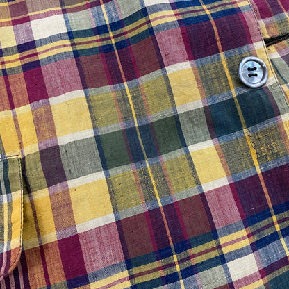 【中古品】【メンズ】 Brooks Brothers ブルックスブラザーズ 70’s CHECK TAILORED JACKET VINTAGE 70年代 チェック テーラード ジャケット トップス 銀黒タグ ヴィンテージ 145-251124-yo-14-tei サイズ：W32 カラー：マルチ 万代Net店