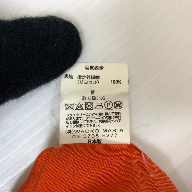 【中古品】【メンズ】 WACKO MARIA ワコマリア ATOMIC SPIDER L/S HAWAIIAN SHIRT アトミック スパイダー ロングスリーブ ハワイアンシャツ 長袖 トップス 140-260610-ko-04-tei サイズ：M カラー：オレンジ 万代Net店