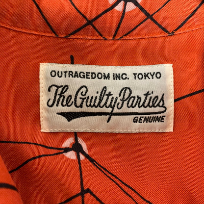 【中古品】【メンズ】 WACKO MARIA ワコマリア ATOMIC SPIDER L/S HAWAIIAN SHIRT アトミック スパイダー ロングスリーブ ハワイアンシャツ 長袖 トップス 140-260610-ko-04-tei サイズ：M カラー：オレンジ 万代Net店